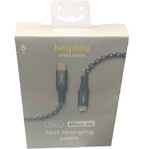 Heyday Artist Series 6ft Fast Charging USB-C to 8-pin Cable for iPhone, iPad
